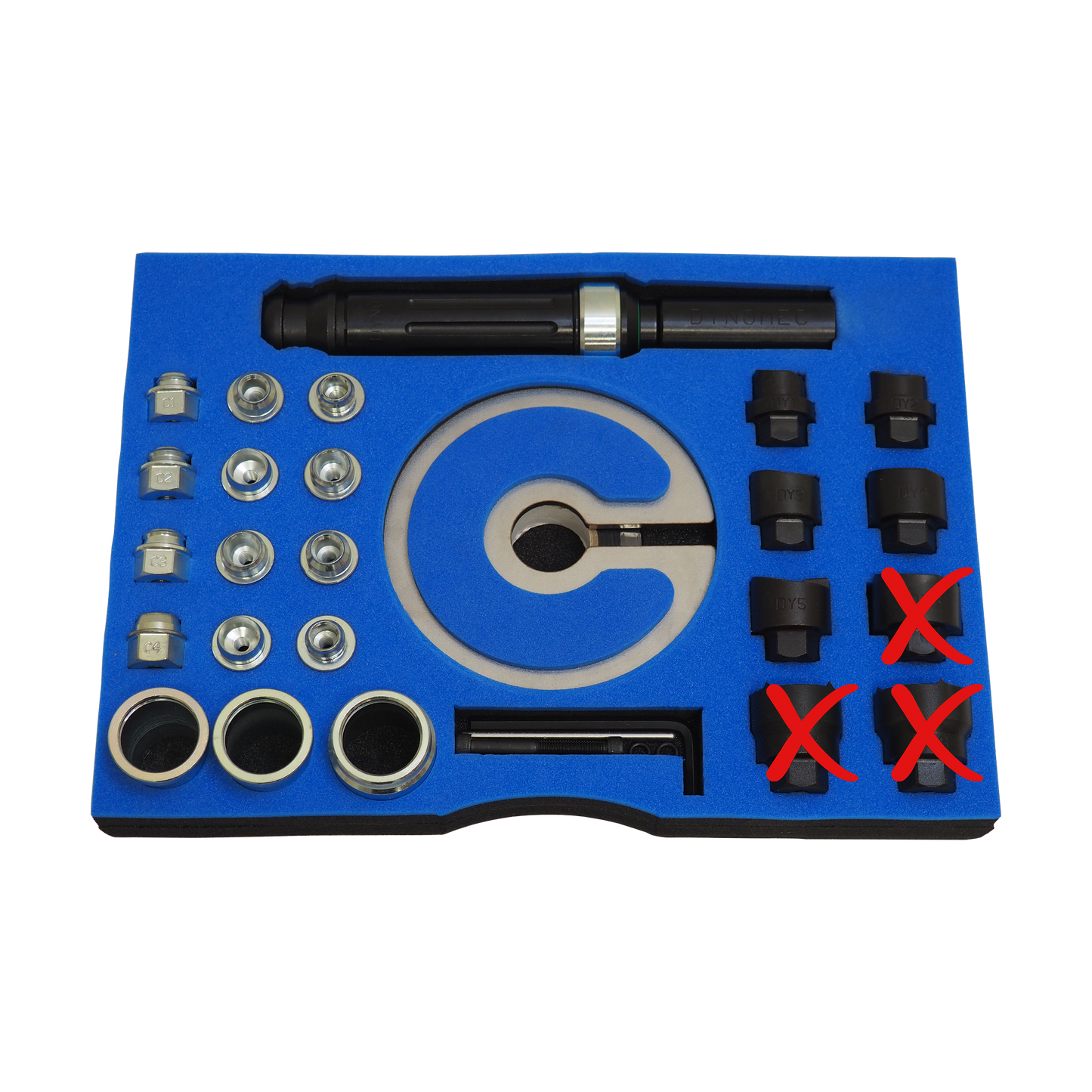 Locking Wheel Nut Remover Excluding JLR & 4x4 Blades No Case (DY2300-ENC)
